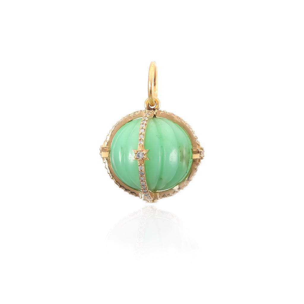 Caged Chrysoprase Charm