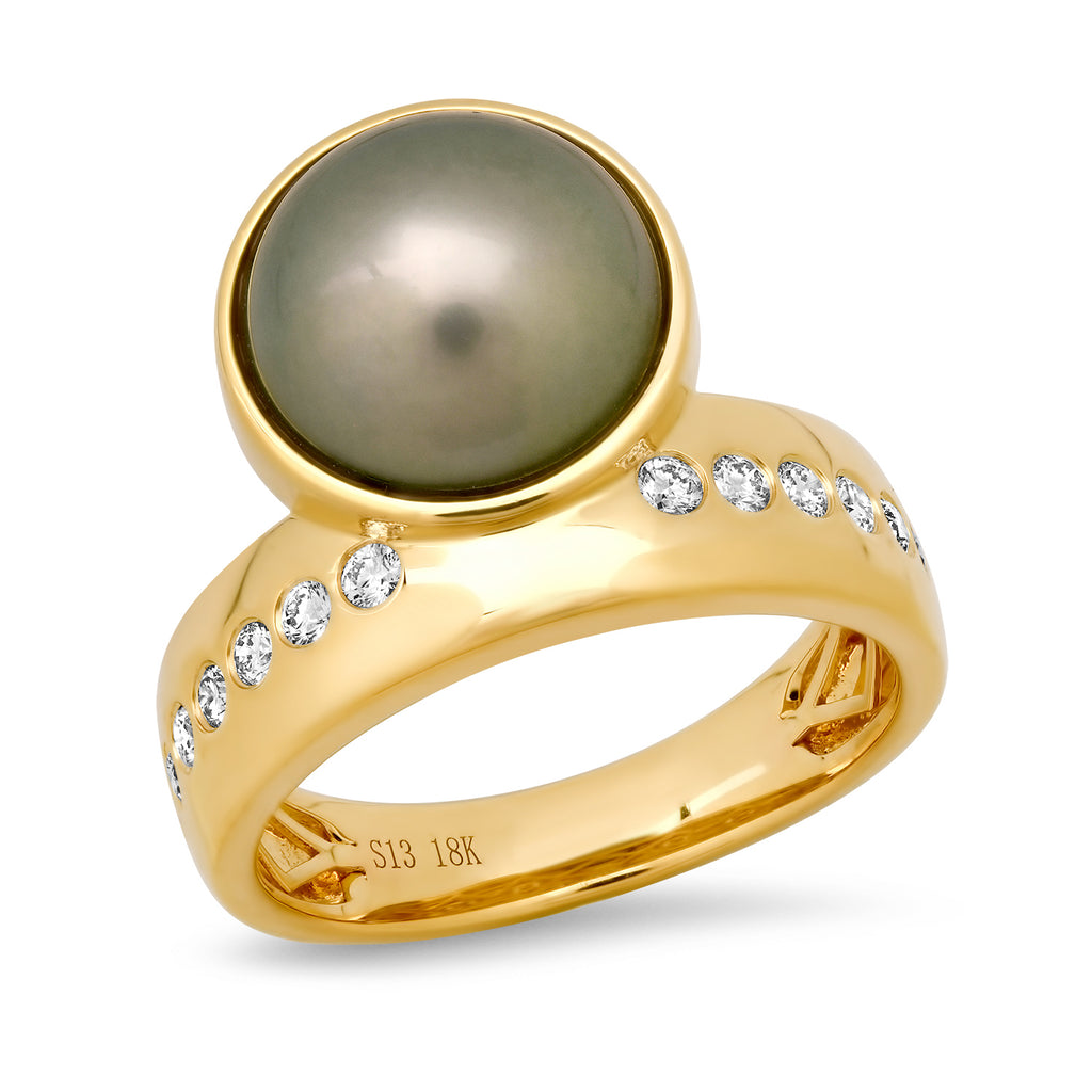 Pearl Diamond Ring