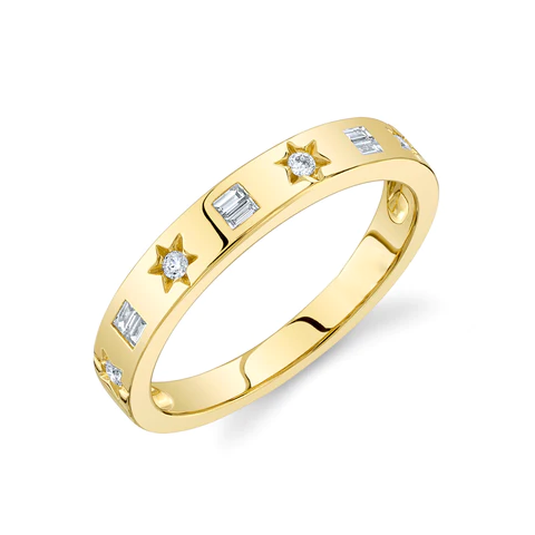 Baguette Star Ring