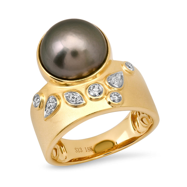 Pearl Diamond Ring