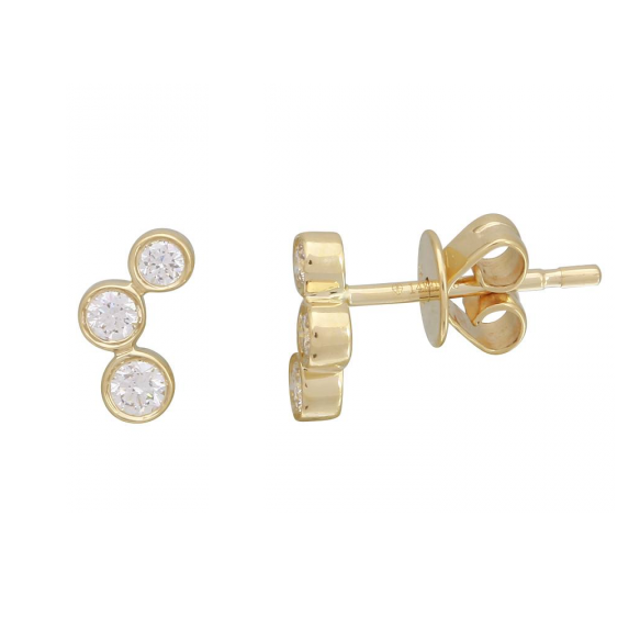 Triple Diamond Studs