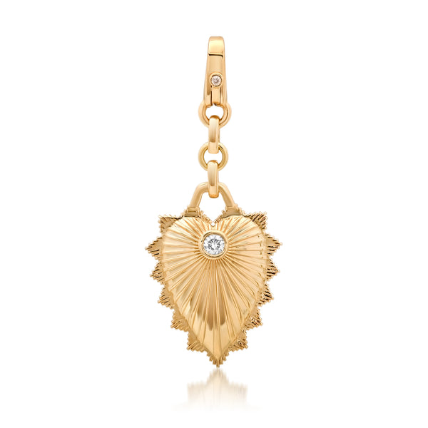Radiating Heart Charm