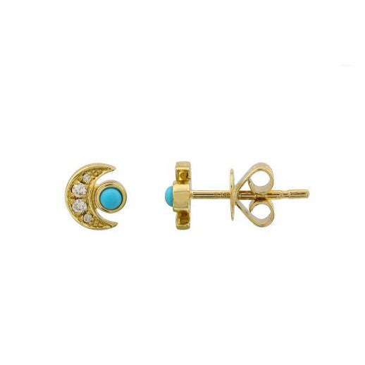 Turquoise Moon Studs