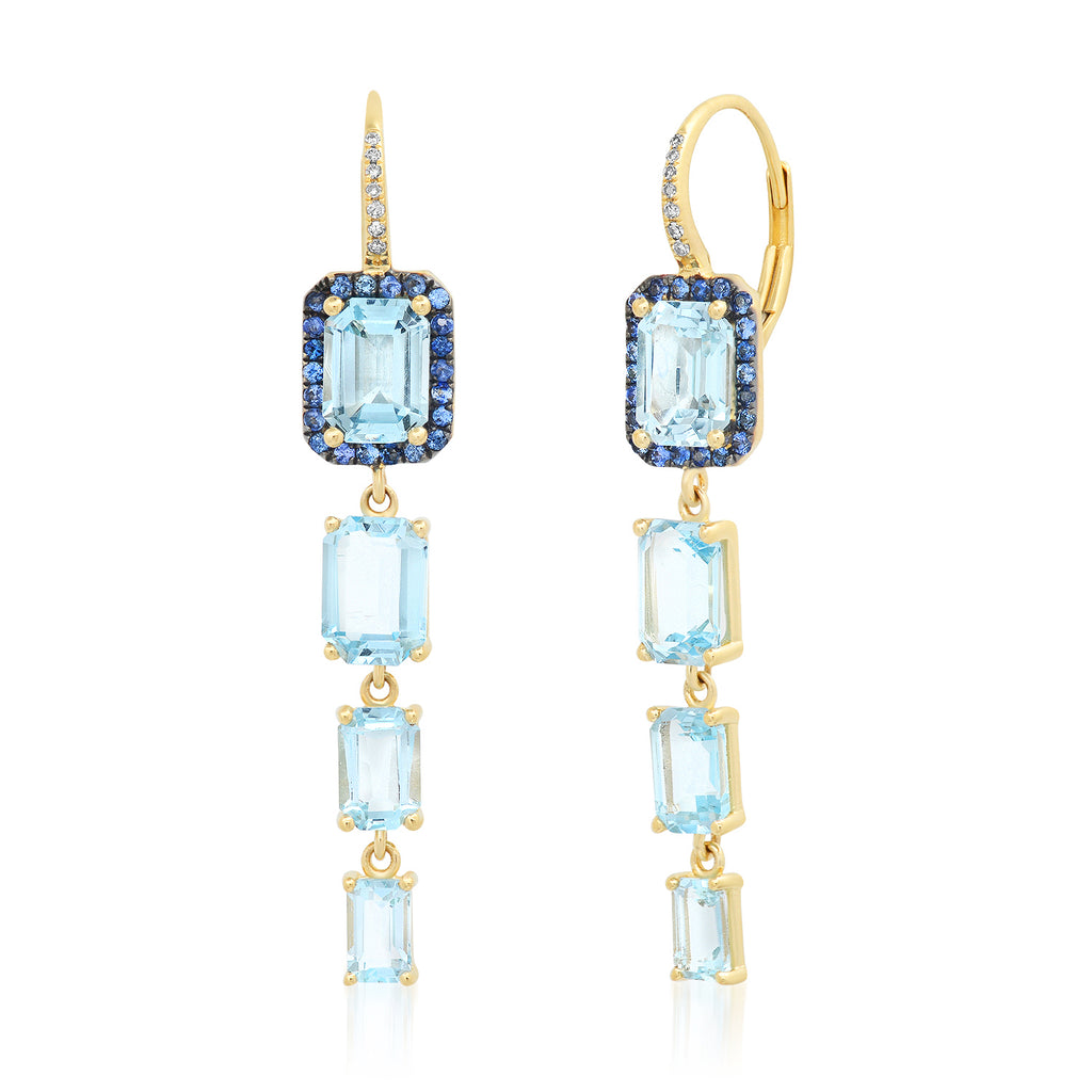 Blue Drop Earrings