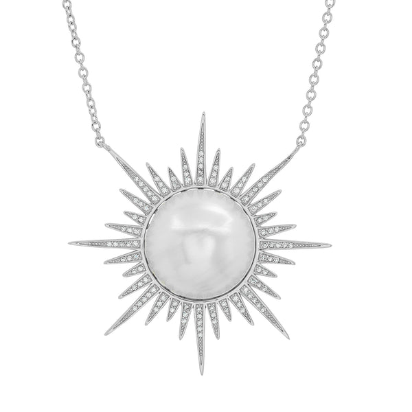 CZ Sunburst Necklace