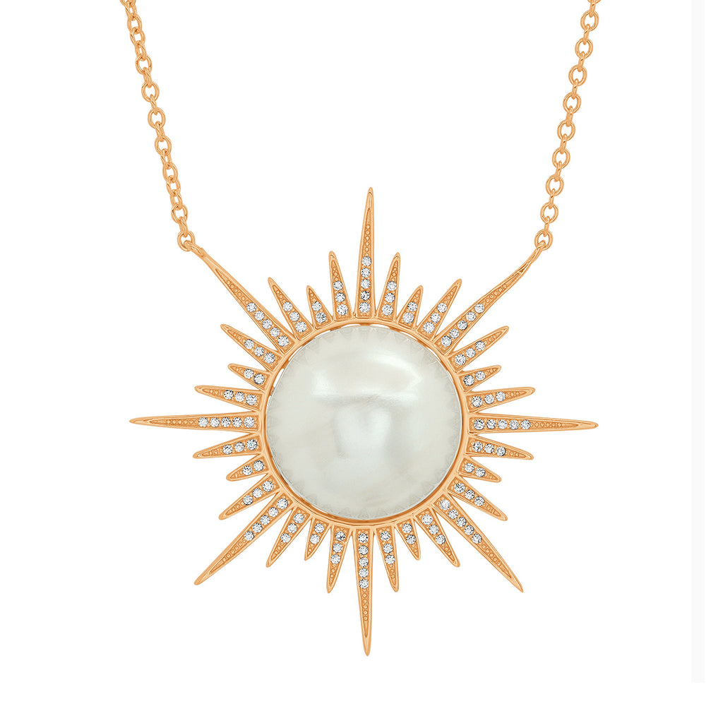 CZ Sunburst Necklace