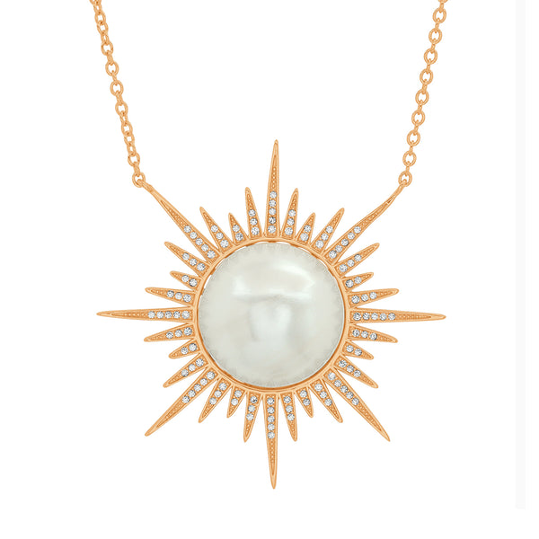 CZ Sunburst Necklace