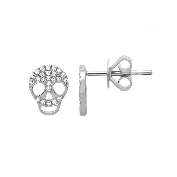 Diamond Skull Studs